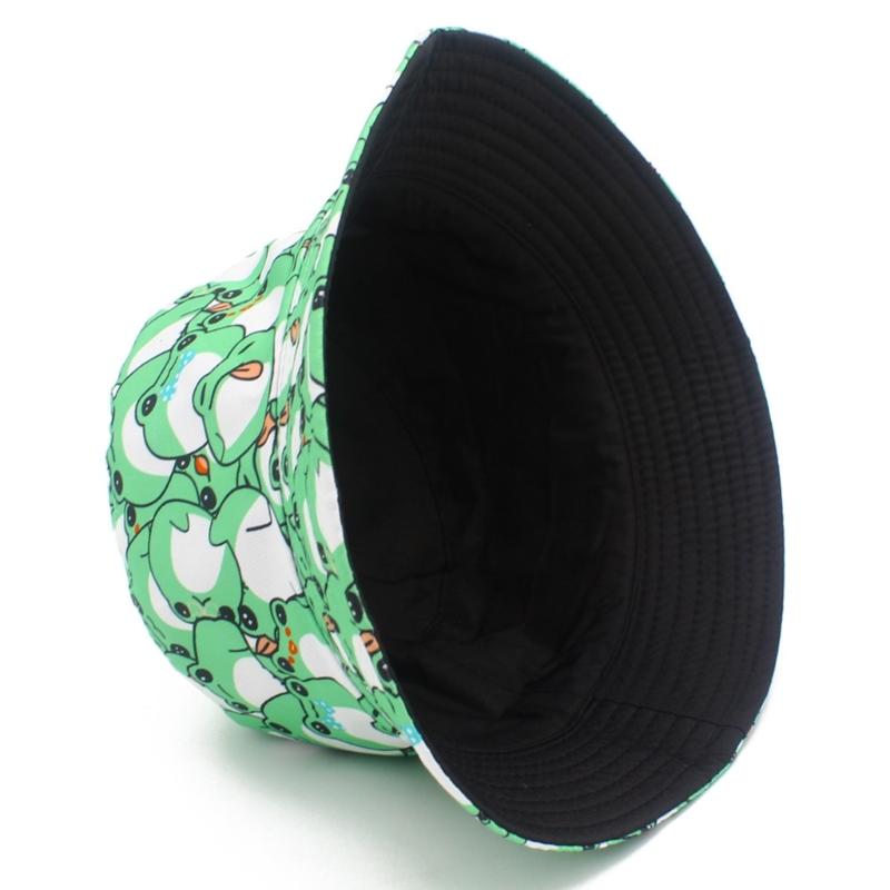 Packable Hat Nylon - A52E Sombrero plegable con estampado ranas