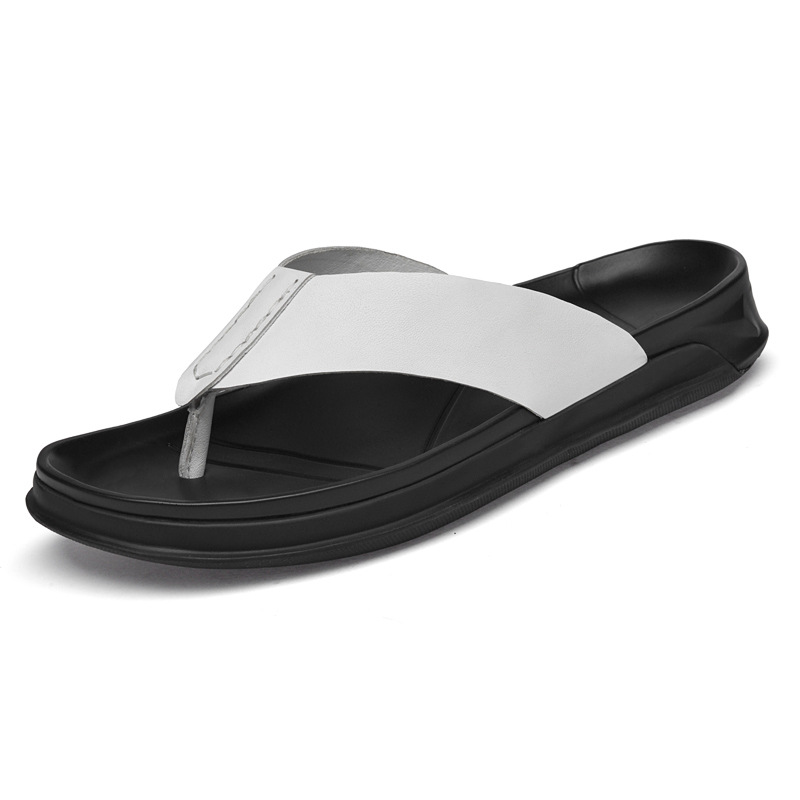 Flip Flop Leather Men - Sandalias de cuero genuino para hombre,