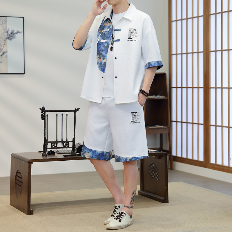 Resort Shirt Floral - Conjunto de Kimono de 2 Piezas